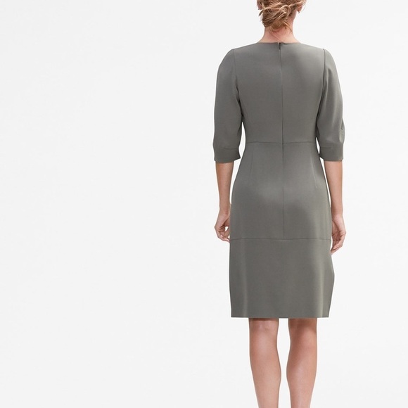 MM Lafleur The Elana Dress Moss 3/4 Sleeve Shift - Picture 5 of 13